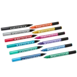 12 marqueurs doubles metalliques