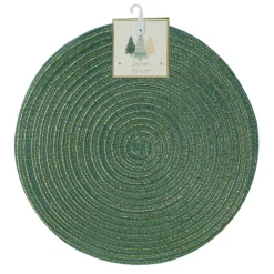 4 sets de table vert a paillette