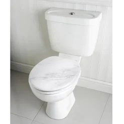 Abattant wc effet marbre blanc