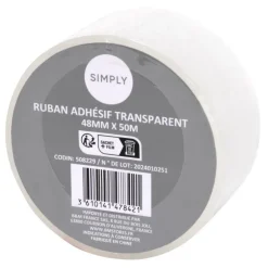 Adhesif d'emballage transparent