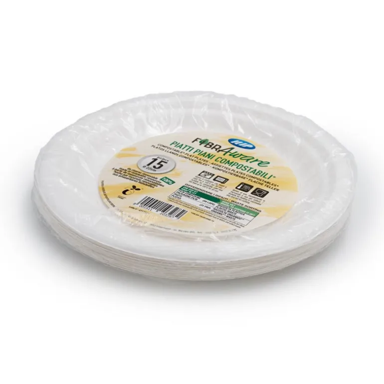 Assiette d23cm x15 bagasse
