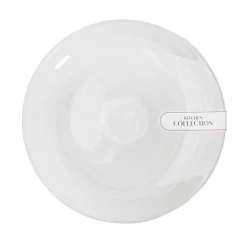 Assiette dessert tourbillon blc