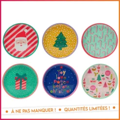 Assiette melamine 25cm - 6 ass