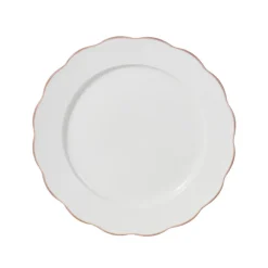Assiette plate blanc lisere