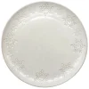 Assiette plate blanche flocon