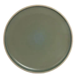 Assiette plate 26cm vert et fond
