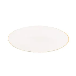 Assiette rayures bord dore 22cm