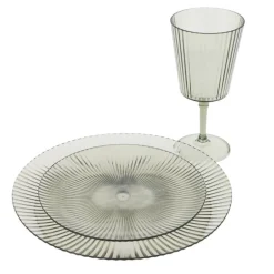 Assiette striee d26cm plastique