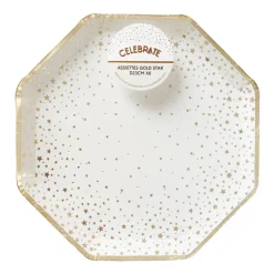 Assiettes gold star d23cm x6