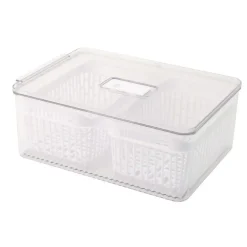 Bac rang frigo 2 panieres noir