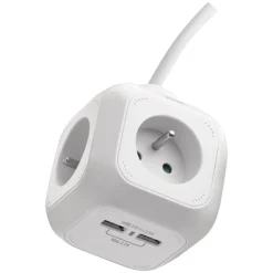 Bloc multiprise 4 prises +2xusb