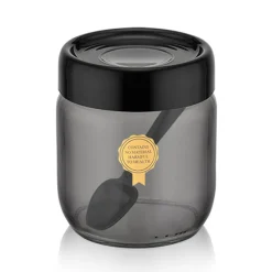 Bocal en verre avec cuillere