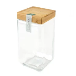 Bocal verre bouchon bambou 2.1l