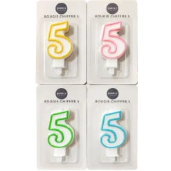 Bougie chiffre 5