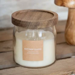 Bougie couvercle bois s