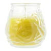 Bougie ext verre low boy citronn