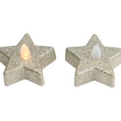 Bougies led etoiles x6 or