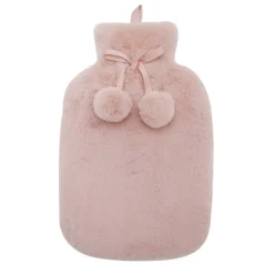 Bouillotte 1.7l avec pompon rose