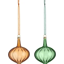 Boule en verre ambre