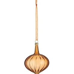 Boule en verre ambre