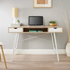 Bureau blanc/bois