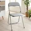 Chaise pliante velours gris