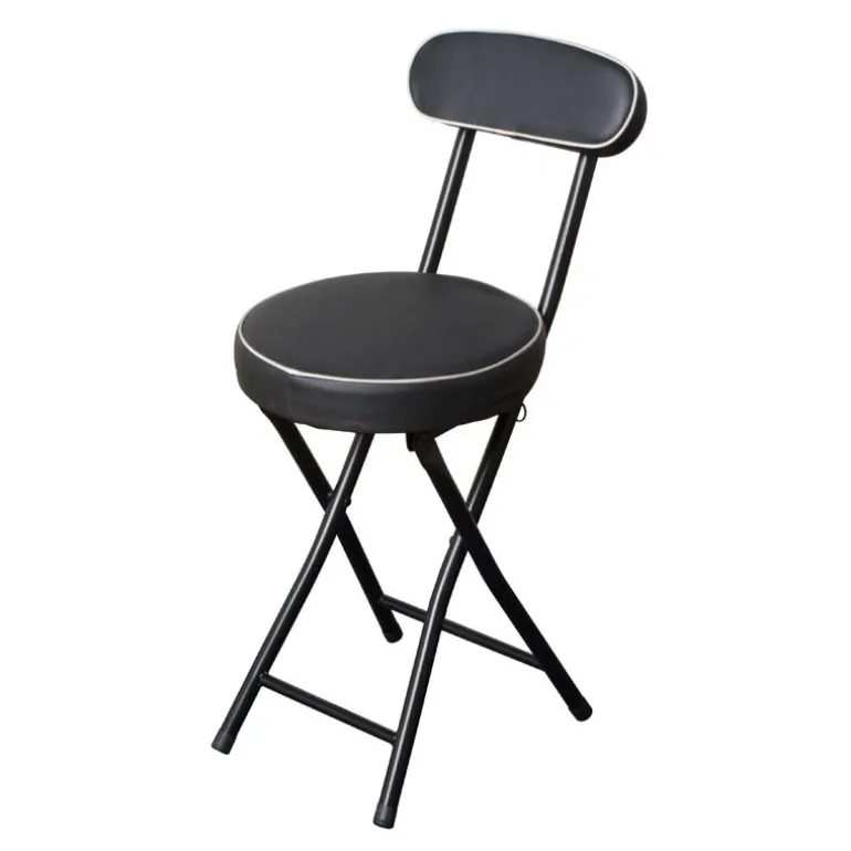 Chaise ronde pliable noir
