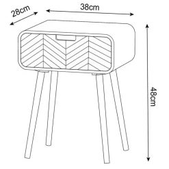 Chevet chevrons blanc