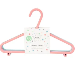 Cintres enfant x10 rose/lilas