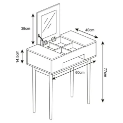 Coiffeuse/ miroir & rangements