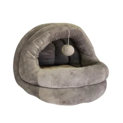 Corbeille pour chat hutte grise