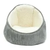 Corbeille pour chat igloo grise
