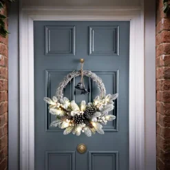 Couronne de neige de 53cm a led