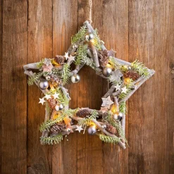 Couronne/etoile/coeur bois lum