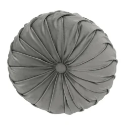Coussin geo velours 30x50cm gris