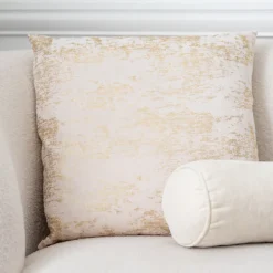 Coussin gold abstrait 45x45cm