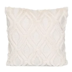 Coussin jane 45x45 blanc