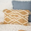 Coussin jute tufte 50x30cm