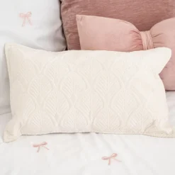 Coussin leaf 50x30cm velours bla