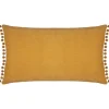 Coussin pompons 30x50