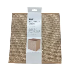 Cube de rangement effet osier