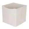 Cube rangement velours beige