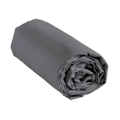 Drap housse 140x190 gris home co