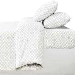 Drap housse 140x190 imprime blan