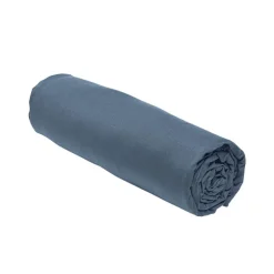 Drap housse 160x200 jersey bleu
