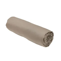 Drap housse 140x190 jersey taupe