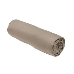 Drap housse 160x200 jersey taupe