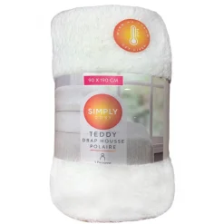 Drap housse 90x190 teddy polaire