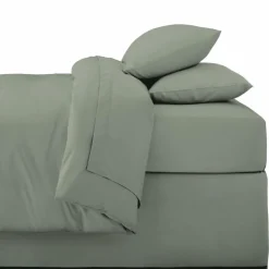 Drap housse 160x200cm sauge