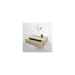 Etagere 1 tiroir effet bois